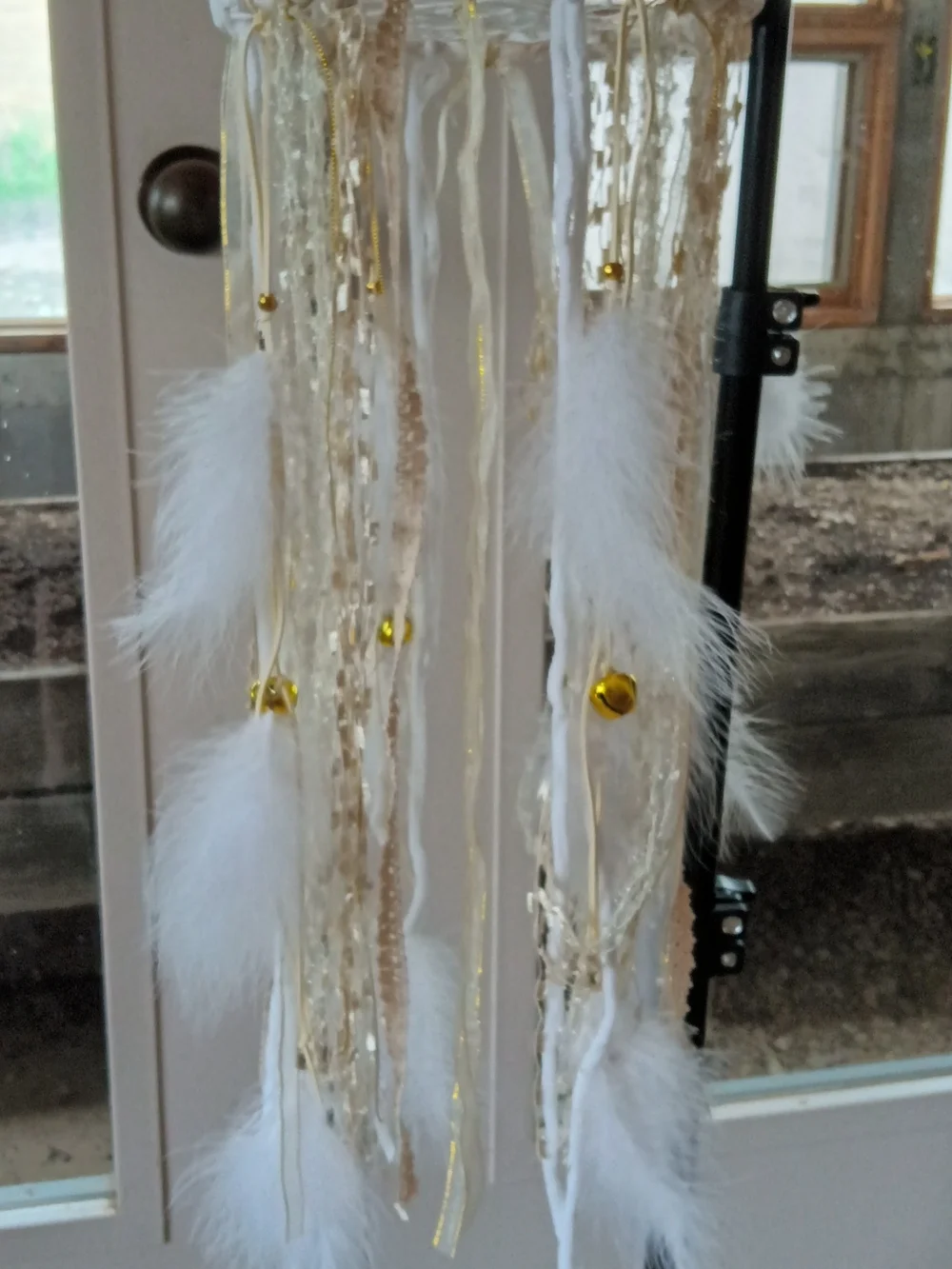 Amazon Gold and White Hanging LED Dreamcatcher Lantern